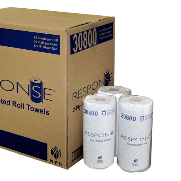 30800 2Ply Response White  9&quot;x11&quot; Kitchen Roll Towel 